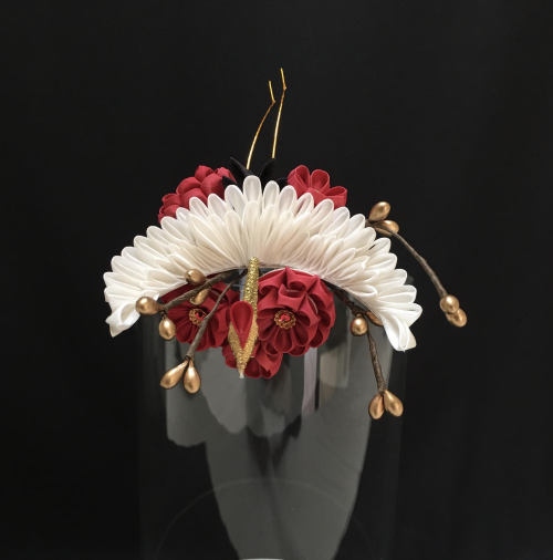 Winter Crane, traditional Japanese hair ornament