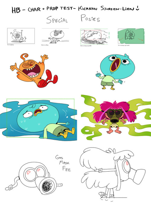 zakeno:Some stuff I did for a Harvey Beaks design test last year during my Nickelodeon internship! T