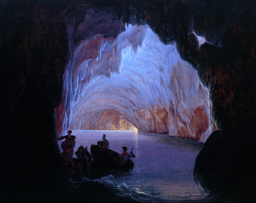 luminous-void:  Heinrich Jakob Fried, The Blue Grotto, Capri, c.1835