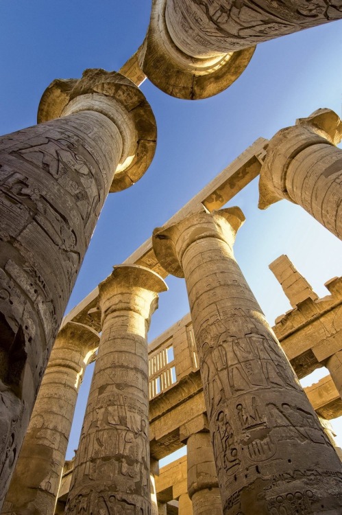 thehereticpharaoh: Great Hypostyle Hall at Karnak Temple, Luxor, Egypt The cult of the god Amun cent