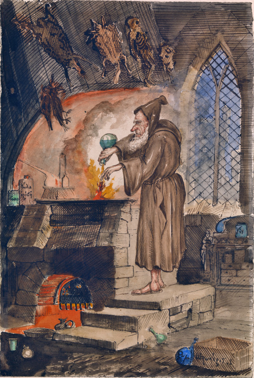 danskjavlarna:“Watercolor caricature of an alchemist at a furnace, c. nineteenth century.”My modest 