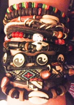 my-internet-paradise:  My bracelets &lt;3  http://good-kidmaadcity.tumblr.com