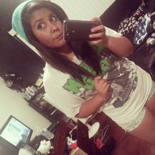 Wearing my babe’s shirt♡(;