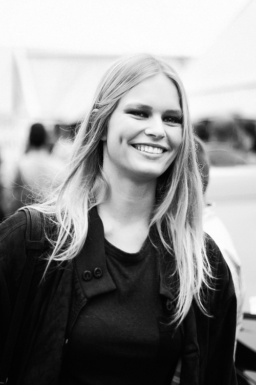 Anna Ewers leaving Roberto Cavalli / MFW ss15 street style / shot by Valentina Botta