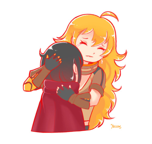 yellownicky:RWBY - Yang Hugs fanart compilation - Part 1 I was working on this in a while but i’m re