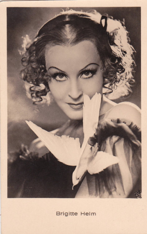 Stunning Silent Film Beauty Brigitte Helm with Ringlets in Hair…circa 1920s