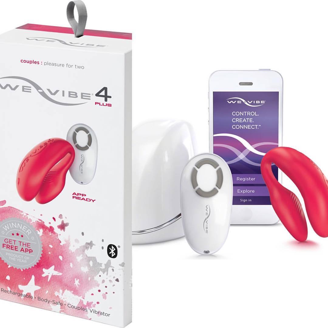 We-Vibe 4 Plus Compact, body-hugging couples vibrator Curved to fit her body and