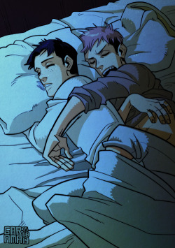 garama:  Every time Jean wakes up at night and notices that his hold from Marco has loosen he heaves himself closer to him, squeezes more tightly and snuggles into Marco’s neck. 