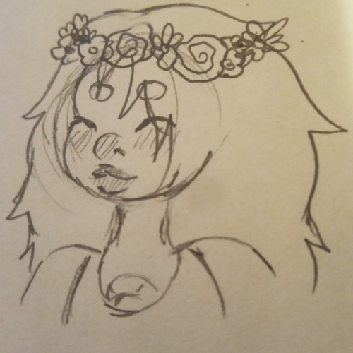 shipping-and-tea: Pearlmethyst Week: Day 3 - Flowers  @annadesu @fuckyeahpearlmethyst I imagine Pearl made her that flower crown and now she’s dying because of how cute Amethyst looks in it~ 
