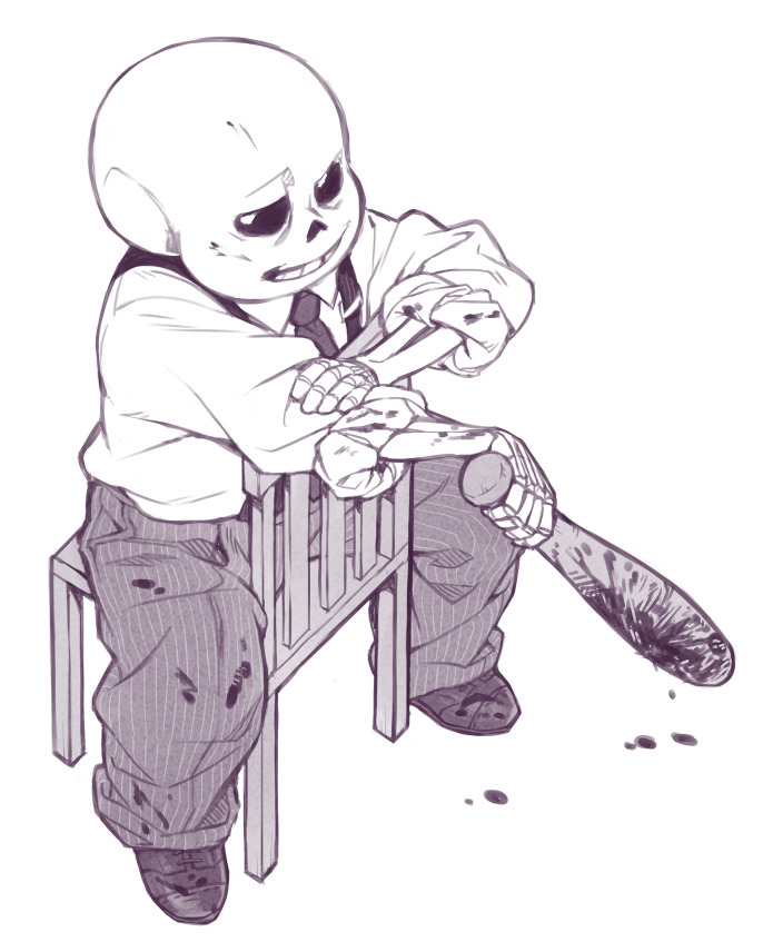 theslowesthnery:  it might seem like mob!sans is always on the receiving end of beatings