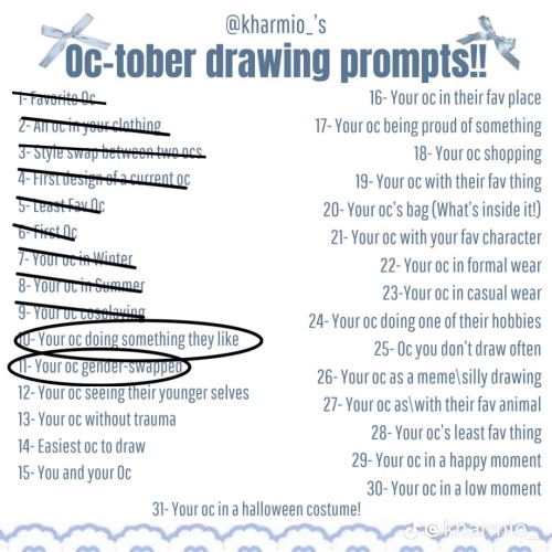 OC-tober Day 10: Draw Your OC Doing Something They Like
