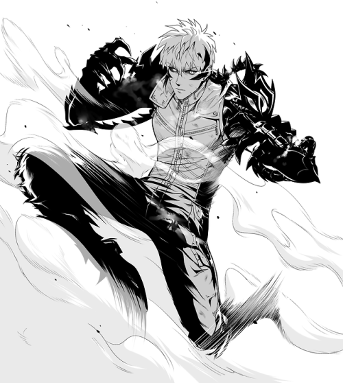 josukespimphand:I haven’t drawn Genos in a long time… I love his new arms and Dr. Kusen