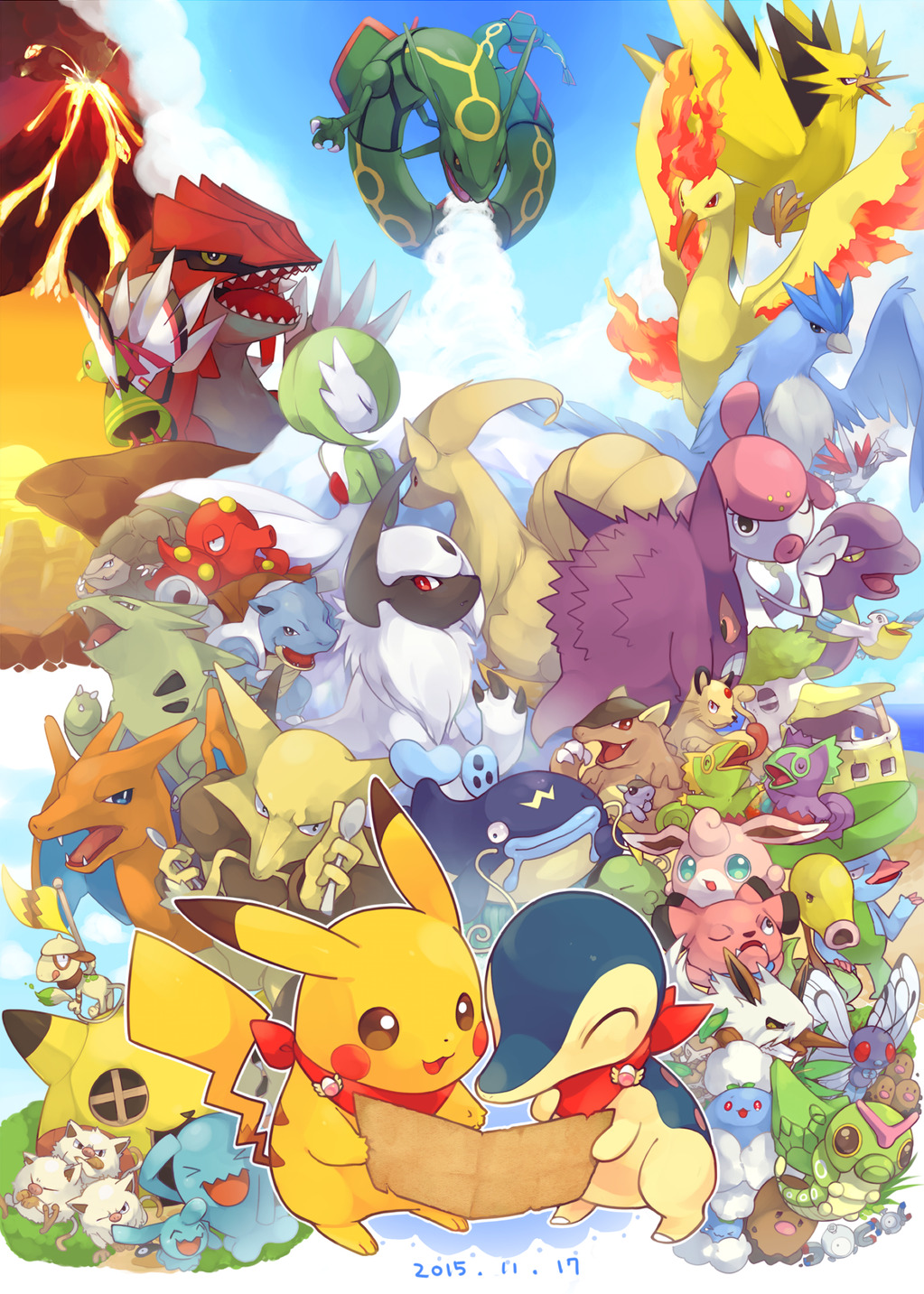 mattmurloc:  gourgeist:  Pokémon Mystery Dungeon 10th Anniversary by 4_deko  How