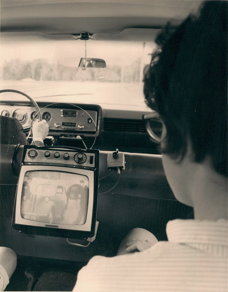 solo-vintage:  July 14, 1965 &ldquo;Autovision&rdquo; Ford TV Set for Cars