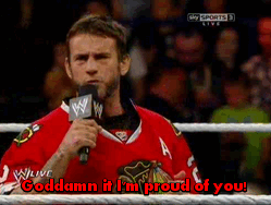 jesseking2:  wrestling-giffer:  CM Punk, proud Chicagoan.    Did I seriously miss