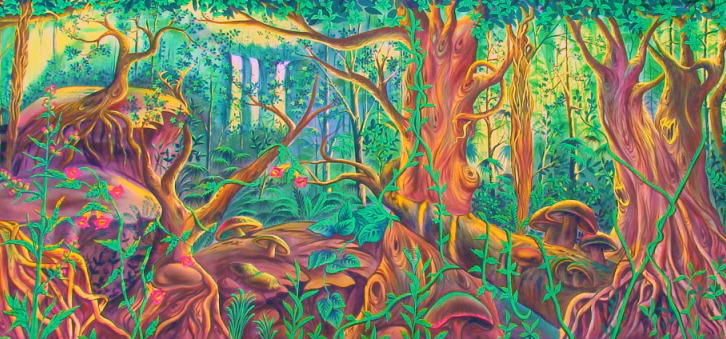 vufus:  "Magical forest with waterfall"