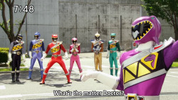 leonsumbitches:  let me nerd out on y’all right now and explain why this season of super sentai (japanese inspiration for power rangers) is the best one ever the ninth ranger so far this season is purple, he’s a crazy old man with a pleisiosaurus