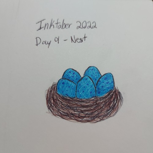 Inktober Day 9 - Nest