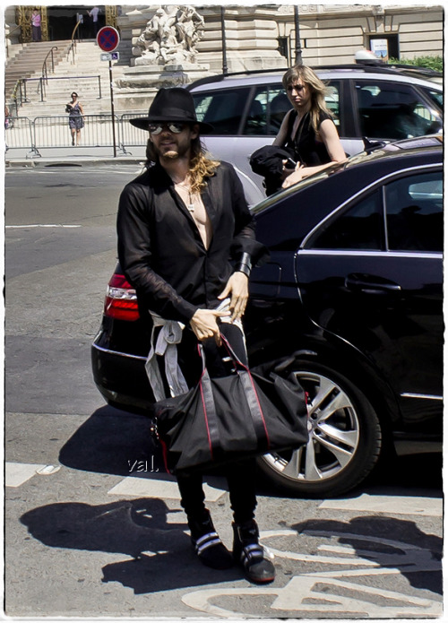 Jared Leto arriving at Le Grand Palais in Paris 07/09/13