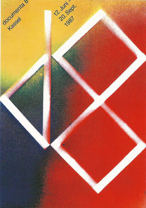Karl Oskar Blase, poster design for art exhibition documenta 8, 1987. Kassel, Germany