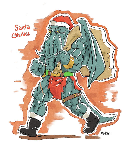 Porn photo arkalpha:  Santa Cthulhu is here! 