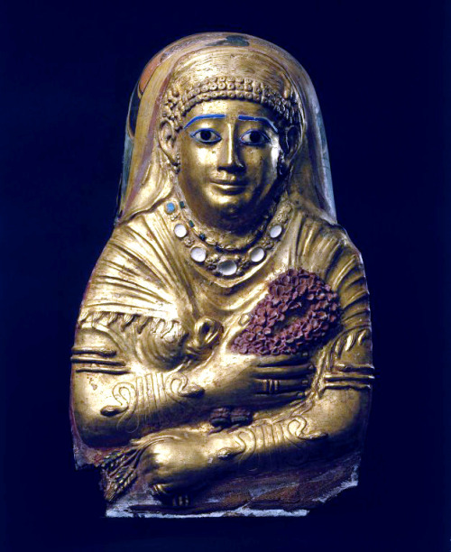 Mummy cartonnage of a woman, Roman Egypt