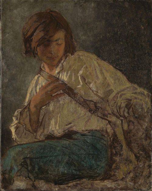 beyond-the-pale: Thomas Couture  -  Portrait Study of the German Painter Anselm Feyerbach, 1852 Nasjonalmuseet, Norway  