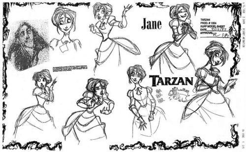 themalteser - Model sheets of Jane from Tarzan.