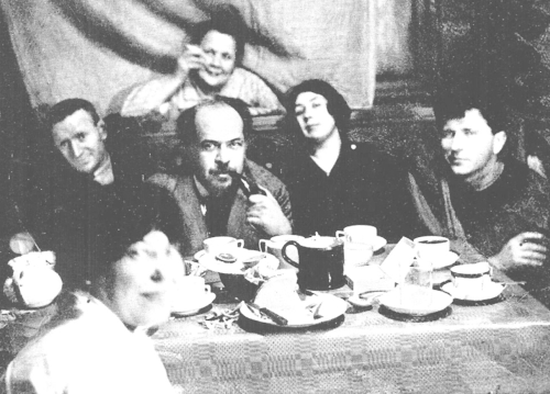 grupaok: In Aleksandr Rodchenko’s studio: Anton Lavinsky, Varvara Stepanova, Alexander Vesnin, Lyubo