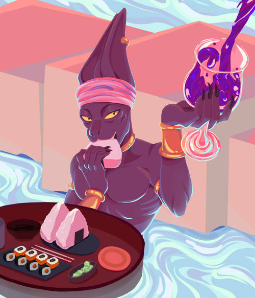 An Old Piece Of My Fave God Of Destruction Relaxing Uwu