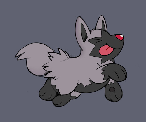 rumwik: (Ko-fi doodle) Poochyena for Psycommando!