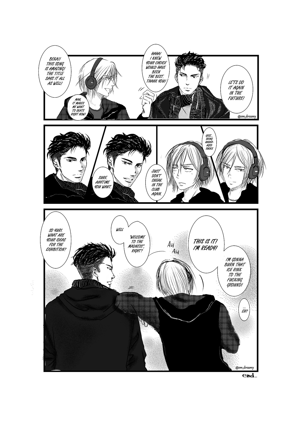 nevergiveupondreamsfan: I really enjoyed drawing this little DJ with Yurio all excited
