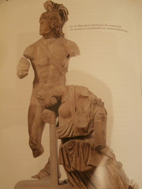 panasfaidon:Greece Astros Arcadia Museum Achilles’ Statue with Amazon from Herod Attic villa 2nd cen