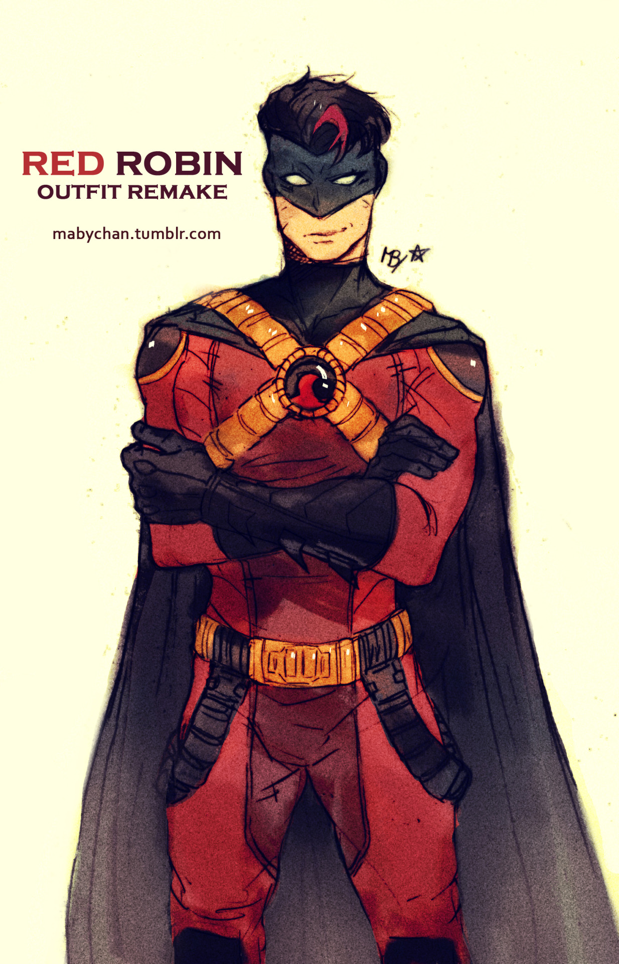 mabychan:  Outfit remake for all the Robins :D  - Dick Grayson (Nightwing)  - Jason