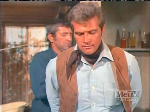 ropermike:Lee Majors in The Big Valley - “Hell Hath No Fury”. More pics here.Heath is taken hostage 