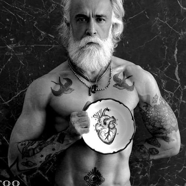 Alessandro Manfredini | Beard shapes, Men with grey hair, Beard no mustache