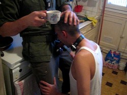 torontopup:  raunchysub:  grover3:  ozzkink:  Morning service  Nothing starts a Man’s day out better than a cup of Joe and a good blow job from your faggot.  This is a “Folger’s” commercial i could get behind …  www.recon.com/torontoslave