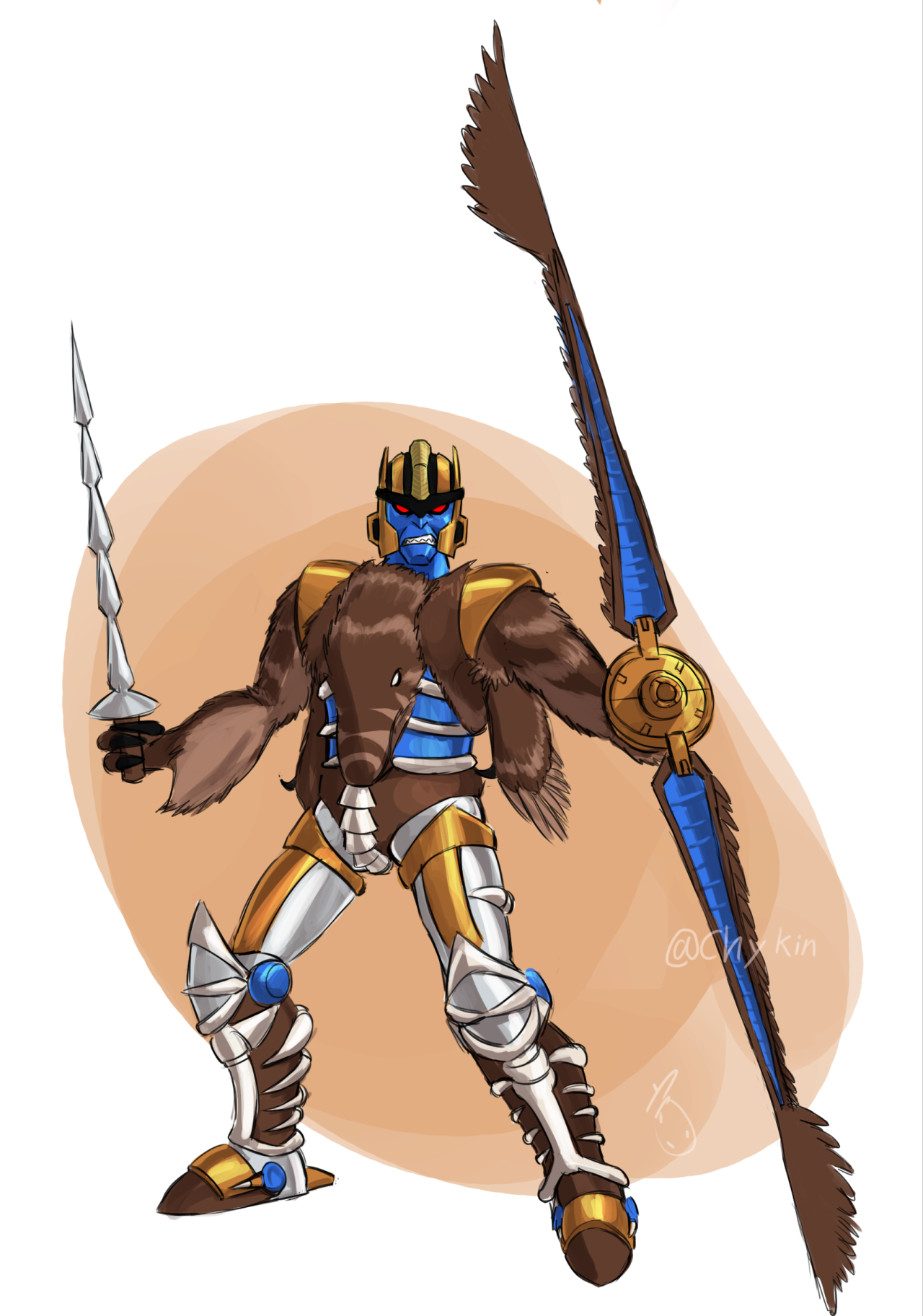 chykin-art:  …shut up, Rattrap.Dinobot with a feathery Velociraptor beast mode.Commissions