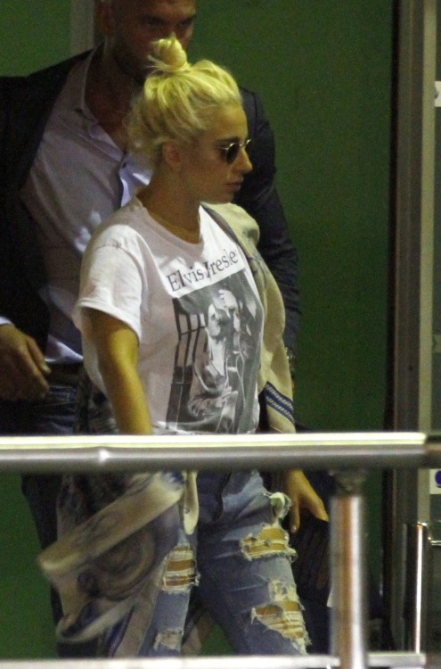 gagasgallery: Gaga arrives at the airport in Nice, France. 7.5.15