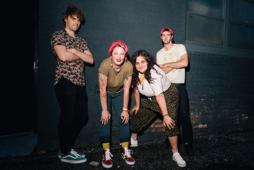 Taking a beat with Palehound backstage at House of Vans Chicago before their energy filled Vans Hous