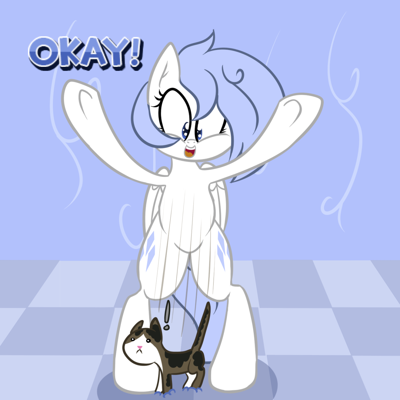 ask-frigiddrift:  He landed on his feet, don’t worry. Special guest star CatfoodMcFly!