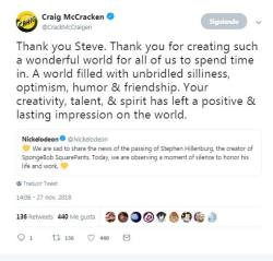 disneytva:Animators Around The World Saying Goodbye To Stephen Hillenburg