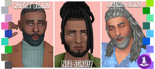 simthing-clever:@hellagoodsims Witching Hour Facial Hair Dump UPDATE: 05/21/2022 ADDED TWH V2 SWATCH