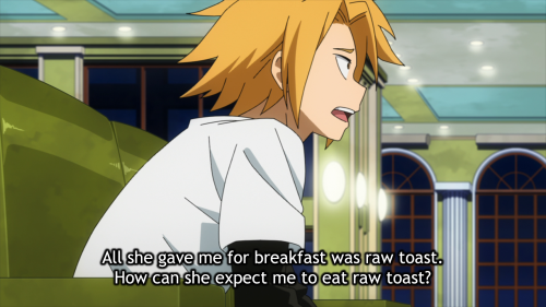 wrongmha:Kaminari: All she gave me for breakfast was raw toast. How can she expect me to eat raw toa