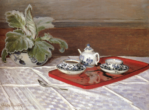 artist-monet:The Tea Set, 1872, Claude Monet