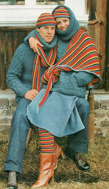 Year: 1979Model(s): *, *. Photographer: Designer(s): Modische Maschen Knitting Pattern__________Addi