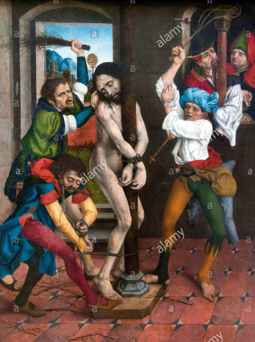 Master L. Cz. - The Flagellation of Christ (c. 1475).