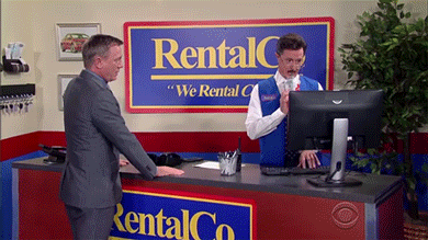 sizvideos:  Stephen Colbert imagines how would James Bond get a car in real life