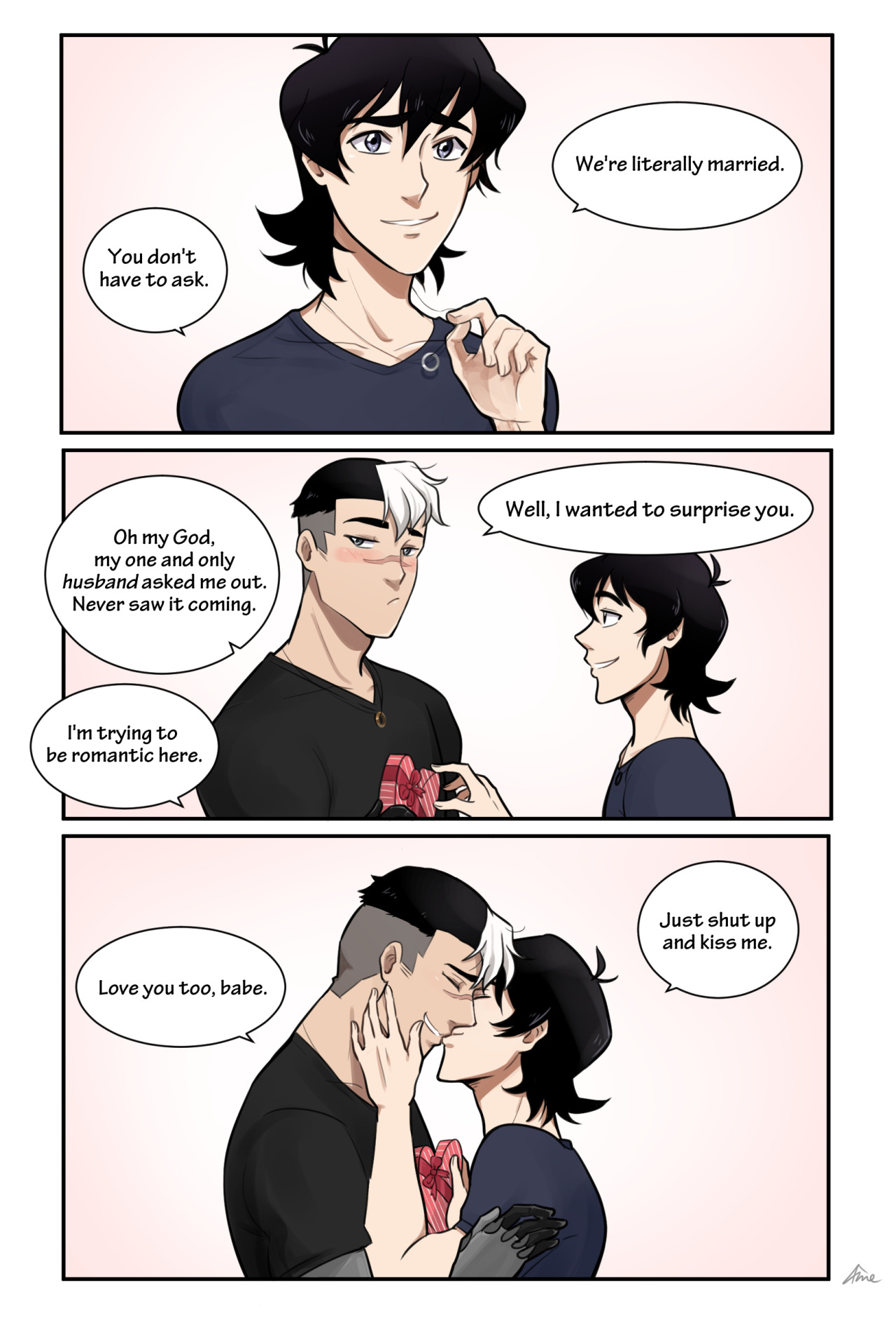 amegafuru: for the sheith valentines exchange on twitter! domestic AU for @kriitikaloaf