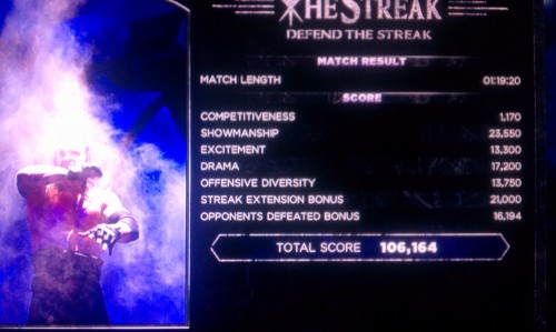 First go at Defend the streak mode! I defeated 46 opponents…then lost to Alberto Del Rio!!! Over an hour long O.o I really have nothing better to do! XD 